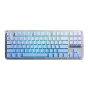 Aula F87 Pro Wireless Mechanical Keyboard, 75% TKL Custom Hot Swappable Gaming Keyboards with PBT Keycaps, Pre-LubedSwitches, RGB Backlit Creamy Keyboard, 2.4GHz/USB-C/BT5.0 (Gradient Blue)