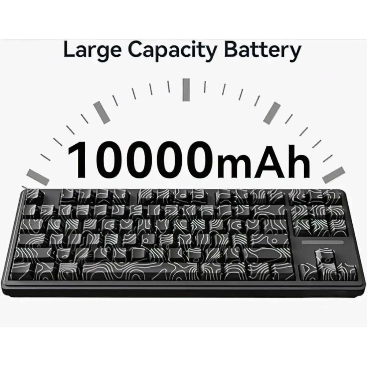 Aula F87 Pro Wireless Gasket Mechanical Keyboard, 87 Keys Compact TKL 3 Modes (Bluetooth/2.4GHz/Type-C) Gaming Keyboard, Hot Swappable, Full RGB Backlit Mechanical Keyboard (White Contour) - Image 5