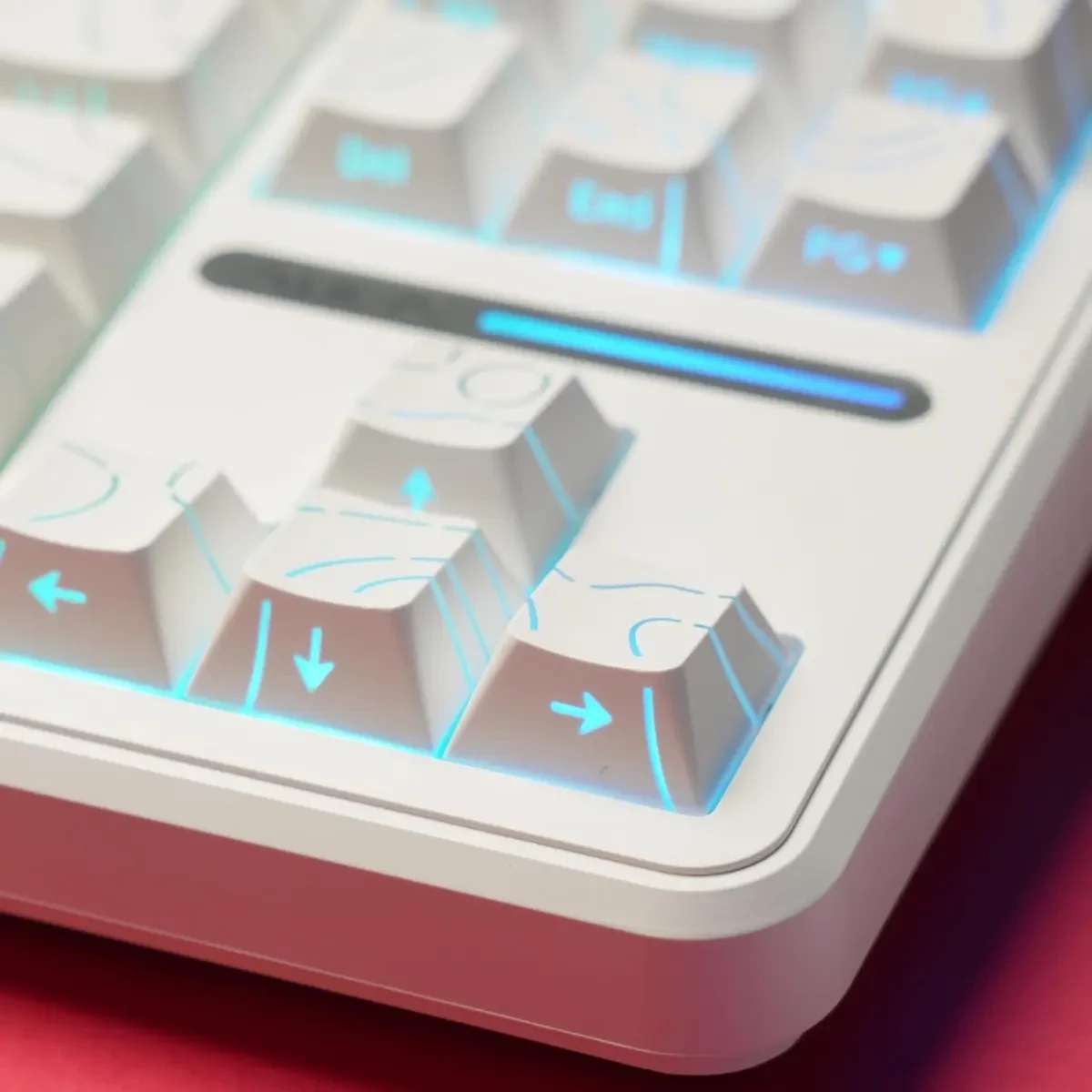 Aula F87 Pro Wireless Gasket Mechanical Keyboard, 87 Keys Compact TKL 3 Modes (Bluetooth/2.4GHz/Type-C) Gaming Keyboard, Hot Swappable, Full RGB Backlit Mechanical Keyboard (White Contour) - Image 8