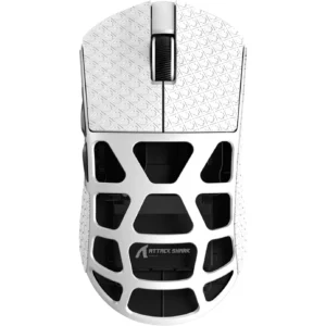 Attack Shark R3 46g Superlight Magnesium Alloy Wireless Gaming Mouse, BT/2.4G/Wired Computer Mouse, 8KHz Polling Rate, PAW3395 26K DPI Sensor Programmable Mice Griptape for PC/Laptop/Mac (White)