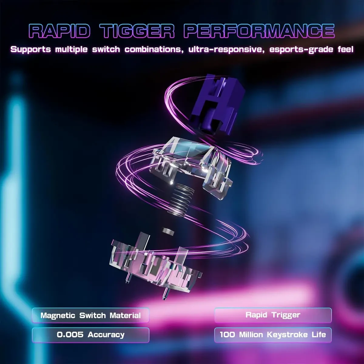 Attack Shark R85 HE Rapid Trigger Keyboard Magnetic Switch with Custom Lightbox, 75% Wired Mechanical Keyboard, 8KHz Polling Rate, 0.005mm RT Accuracy, Support RT/Snap Tap/DKS/MT/TGL (White) - Image 6