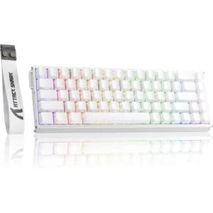 Attack Shark X68Max HE Wired Rapid Trigger Mechanical Creamy TKL RGB Gaming Keyboard with Full Aluminum CNC, 8K Polling, 0.005mm Accuracy, Hall Effect Magnetic Switch, NKRO, Driver for PC (White Contour)
