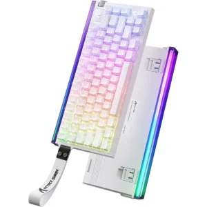 Attack Shark R85 HE Rapid Trigger Keyboard Magnetic Switch with Custom Lightbox, 75% Wired Mechanical Keyboard, 8KHz Polling Rate, 0.005mm RT Accuracy, Support RT/Snap Tap/DKS/MT/TGL (White Contour)