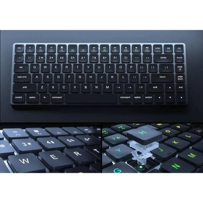 Vissles LP85 Ultra-Thin 75% Wireless Optical-Mechanical Keyboard - Black - Image 5