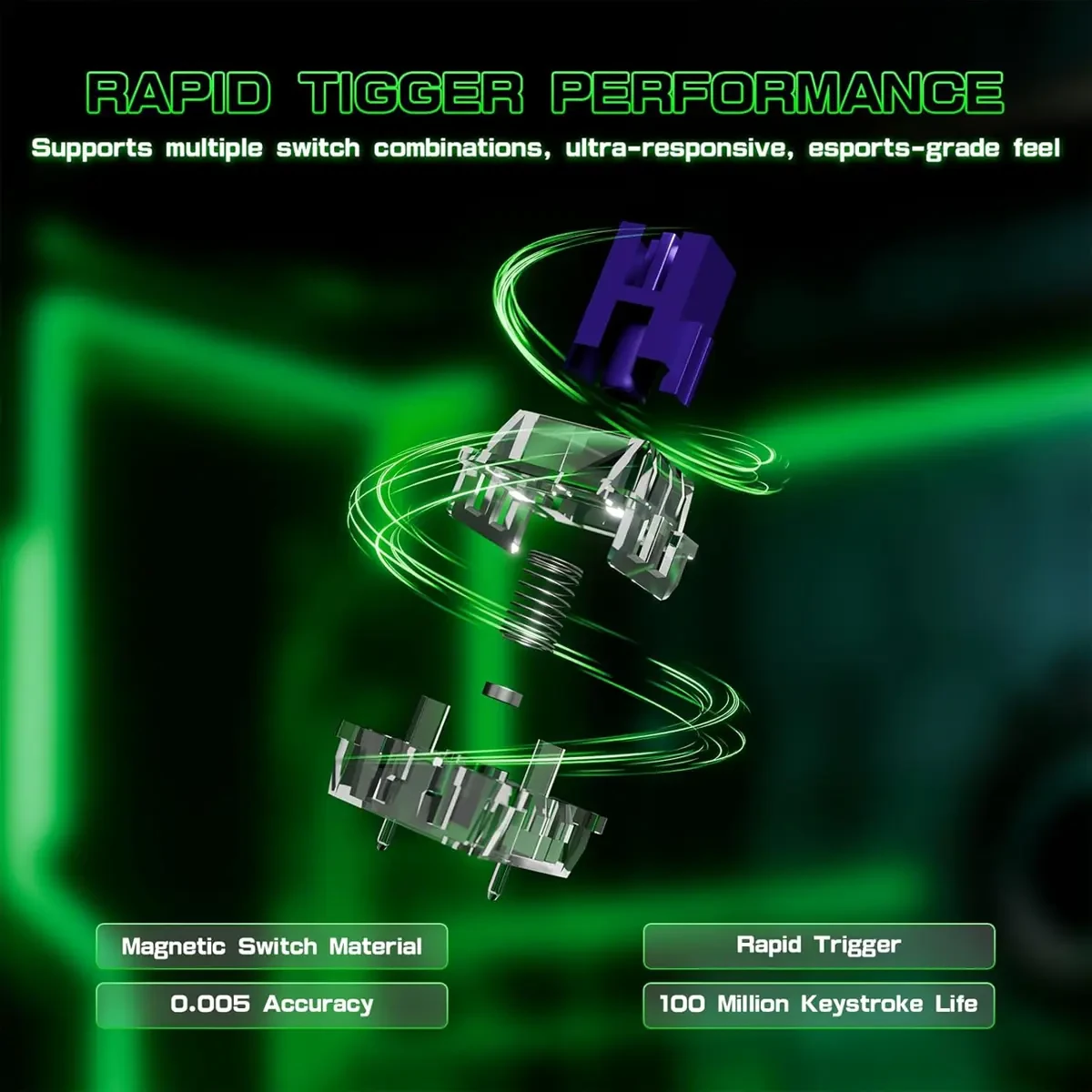 Attack Shark R85 HE Rapid Trigger Keyboard Magnetic Switch with Custom Lightbox, 75% Wired Mechanical Keyboard, 8KHz Polling Rate, 0.005mm RT Accuracy, Support RT/Snap Tap/DKS/MT/TGL (Black) - Image 7