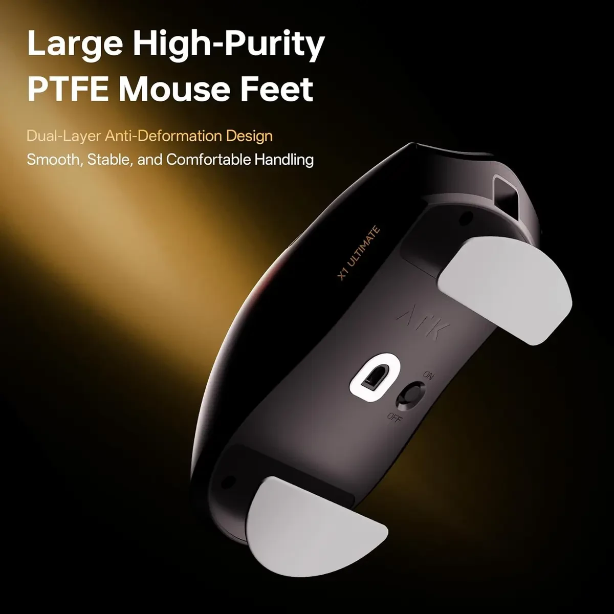 ATK Blazing Sky X1 V2 Wireless Gaming Mouse, 54g Lightweight, PAW3950Ultra Sensor, Nordic 54L15 MCU, Optical Switches, New GEM 8K Dongle, Dual-Mode 2.4G/Wired (Ultimate 2.0, Metallic Red) - Image 3