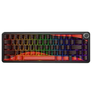 Attack Shark X65PRO HE Rapid Trigger Magnetic Wireless Mechanical Gaming Keyboard, 60% Hot Swappable, Hall Effect Sensor, Adjustable Actuation, Tri-Mode RGB, 8KHz Polling Rate for MOBA/FPS/RTS (Black Red)