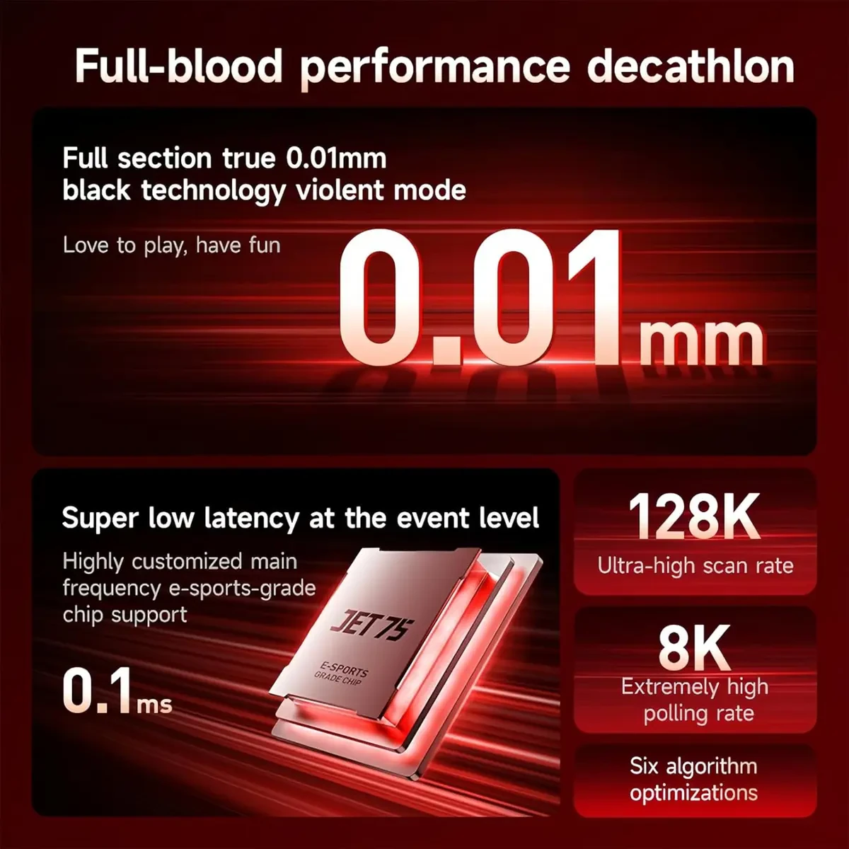 Mchose Jet 75 Rapid Trigger Gaming Keyboard, 75% Hall Effect Magnetic Switch Adjustable Actuation Wired Hyper-Fast Keyboard with RGB Transparent Keycaps 8K Hz Polling Rate for Mac/PC Game, Black Contour - Image 7