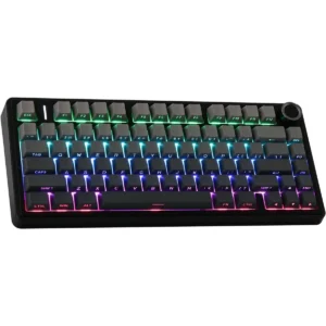 Epomaker x Aula F75 Pro Gasket Mechanical Keyboard, 75% Wireless Hot Swappable Gaming Keyboard with Five-Layer Padding & Knob, Bluetooth/2.4GHz/USB-C, RGB (Black Gradient, LEOBOG Reaper Switch)
