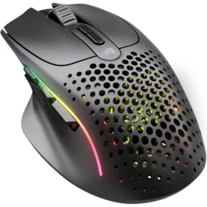 Glorious Gaming Model I 2 Wireless Gaming Mouse - Hybrid 2.4Ghz & Bluetooth, 75g Superlight, 9 Buttons (2 Swappable), RGB, PTFE Feet, MMO/MOBA/FPS, Long Battery Life, Side Thumb Rest - Black (Box Open)