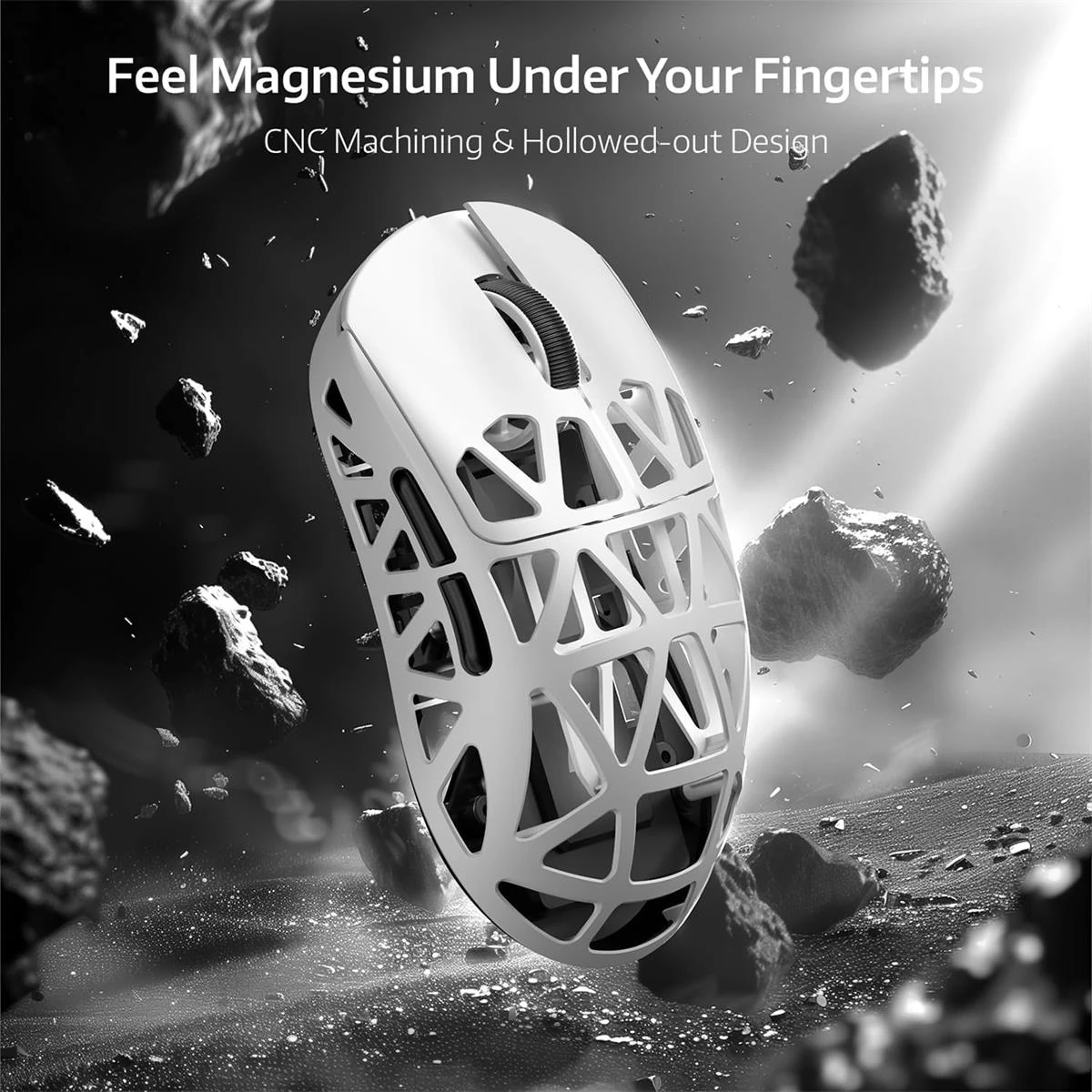 Attack Shark R2 Wireless Gaming Mouse, Superlight Magnesium Alloy, PAW3950 42000 DPI Optical Sensor, 8000Hz Polling Rate, 2.4G/BT/Wired Programmable Mice for Win Mac Gamer (White) - Image 7