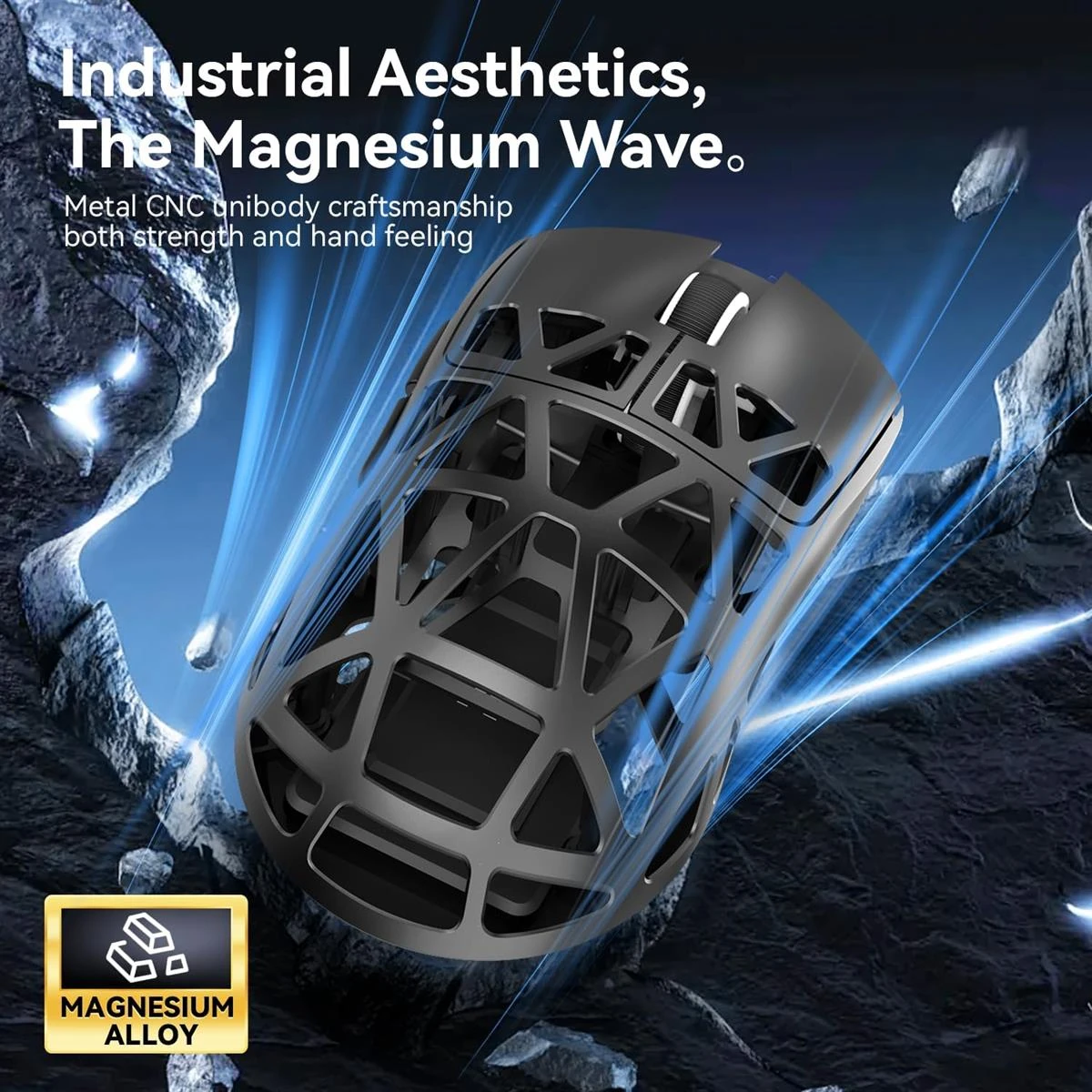 Attack Shark R2 Wireless Gaming Mouse, Superlight Magnesium Alloy, PAW3950 42000 DPI Optical Sensor, 8000Hz Polling Rate, 2.4G/BT/Wired Programmable Mice for Win Mac Gamer (Black) - Image 8