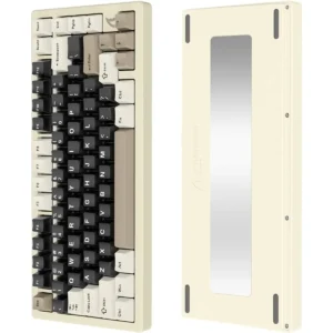 Attack Shark X75 Aluminum CNC Wireless Mechanical Gaming Keyboard, BT/2.4G/USB-C Wired 81 Keys VIA Custom Keyboard, 7000 mAh Gasket Hot Swappable RGB Mechanical Keyboard for Mac/PC/PS4/Xbox (Grey)