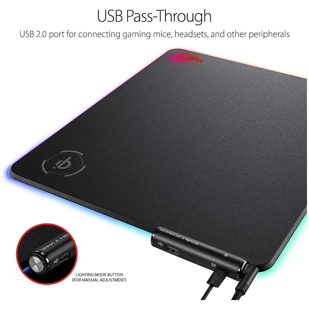 Asus Rog Balteus Qi Wireless-Charging RGB Gaming Mouse Pad - Image 4