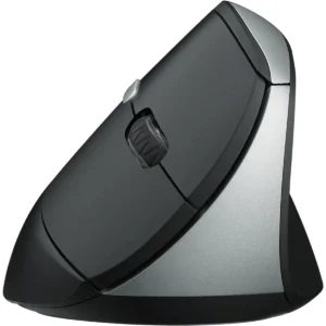 Rapoo EV250 Silent Vertical Ergonomic Mouse, 2.4G Wireless Optical Mouse, 800/1000/1200/1600 DPI, Quiet Clicks, 5 Buttons, Compatible with Windows/Mac OS/iPad OS, Laptop, PC - Black