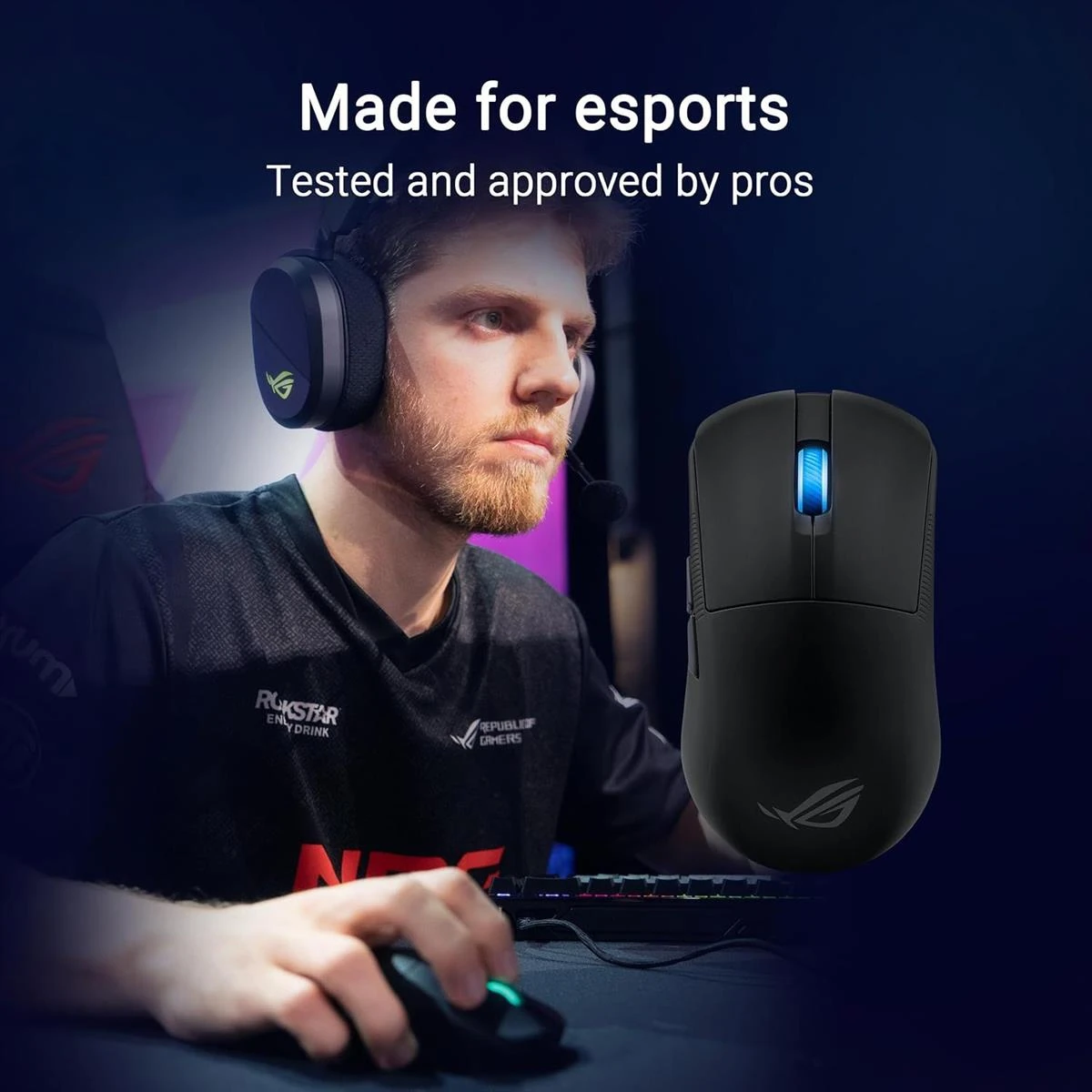 Asus Rog Harpe Ace Mini Wireless Gaming Mouse, 49g Lightweight, AimPoint Pro 42K Optical Sensor, Optical Micro Switches, ROG Polling Rate Booster, Esports & FPS Gaming, Small, Medium, Black - Image 2