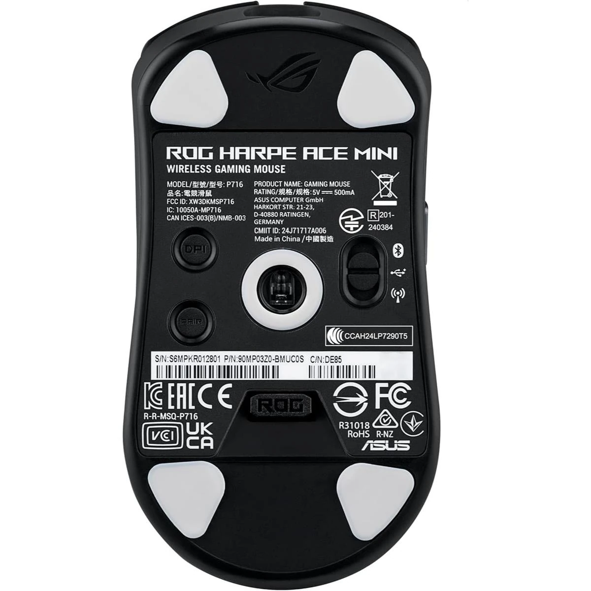 Asus Rog Harpe Ace Mini Wireless Gaming Mouse, 49g Lightweight, AimPoint Pro 42K Optical Sensor, Optical Micro Switches, ROG Polling Rate Booster, Esports & FPS Gaming, Small, Medium, Black - Image 8