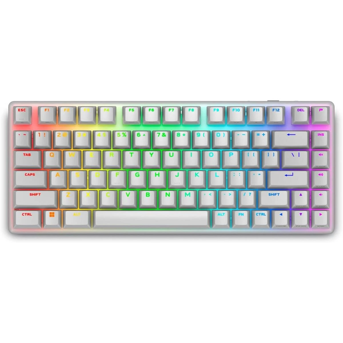 Alienware Pro Wireless Gaming Keyboard - Bluetooth 5.1/2.4 GHz Radio Frequency Connectivity, Linear Mechanical, Hot-Swappable Switches, Tri Mode Connectivity, Adjustable Height - Lunar Light (Box Open)