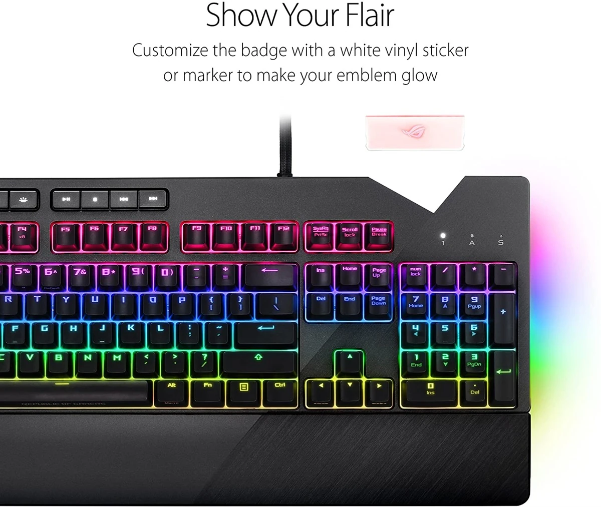 Asus Rog Strix Flare RGB Mechanical Gaming Keyboard - Red Switches - Image 4