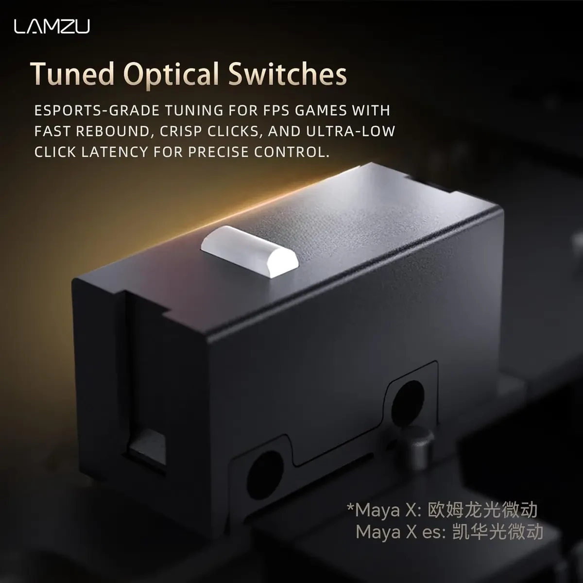 Lamzu Maya X Wireless Gaming Mouse, Ultra Lightweight 47g, Optical Switch, Maximum 30000 DPI, Symmetrical, MCU Nordic 52840, Dust-Proof Encoder, PAW3950 Sensor (White) - Image 3