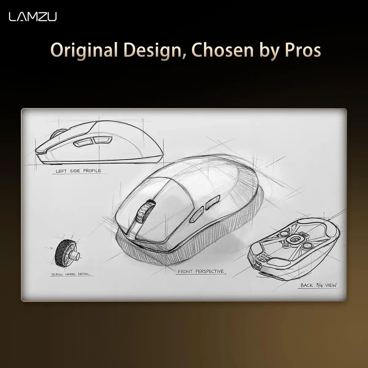 Lamzu Maya X Wireless Gaming Mouse, Ultra Lightweight 47g, Optical Switch, Maximum 30000 DPI, Symmetrical, MCU Nordic 52840, Dust-Proof Encoder, PAW3950 Sensor (White) - Image 6