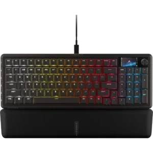 Corsair Vanguard 96 Wired Mechanical Gaming Keyboard – 96% Layout, MLX Plasma Linear Switches, 8000Hz Polling, LCD Display, Virtual Stream Deck, G-Keys, SOCD Flashtap, QWERTY US – Black