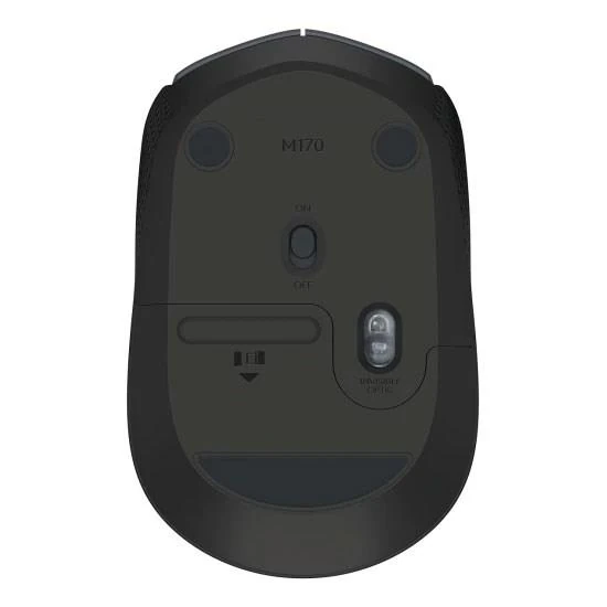 Logitech M170 Wireless Mouse - Grey Black - Image 4
