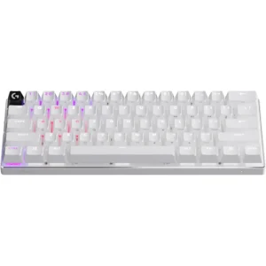 Logitech G Pro X 60 Lightspeed Wireless Gaming Keyboard, Ultra Compact TKL 60% Mechanical Keyboard for Windows PC, LIGHTSYNC RGB, Dual-Shot PBT Keycaps, GX Optical Tactile Switches - White