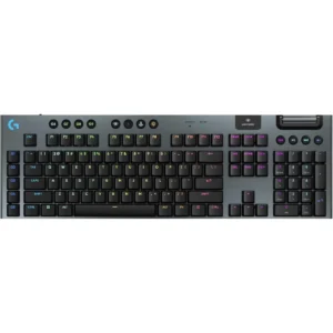 Logitech G915 X Lightspeed Wireless Mechanical Gaming Keyboard, Double-Shot PBT Keycaps, Fully Programmable Keys, RGB Backlit Mac/PC Gaming Keyboards, Aluminum Finish, GL Tactile Switches, Black