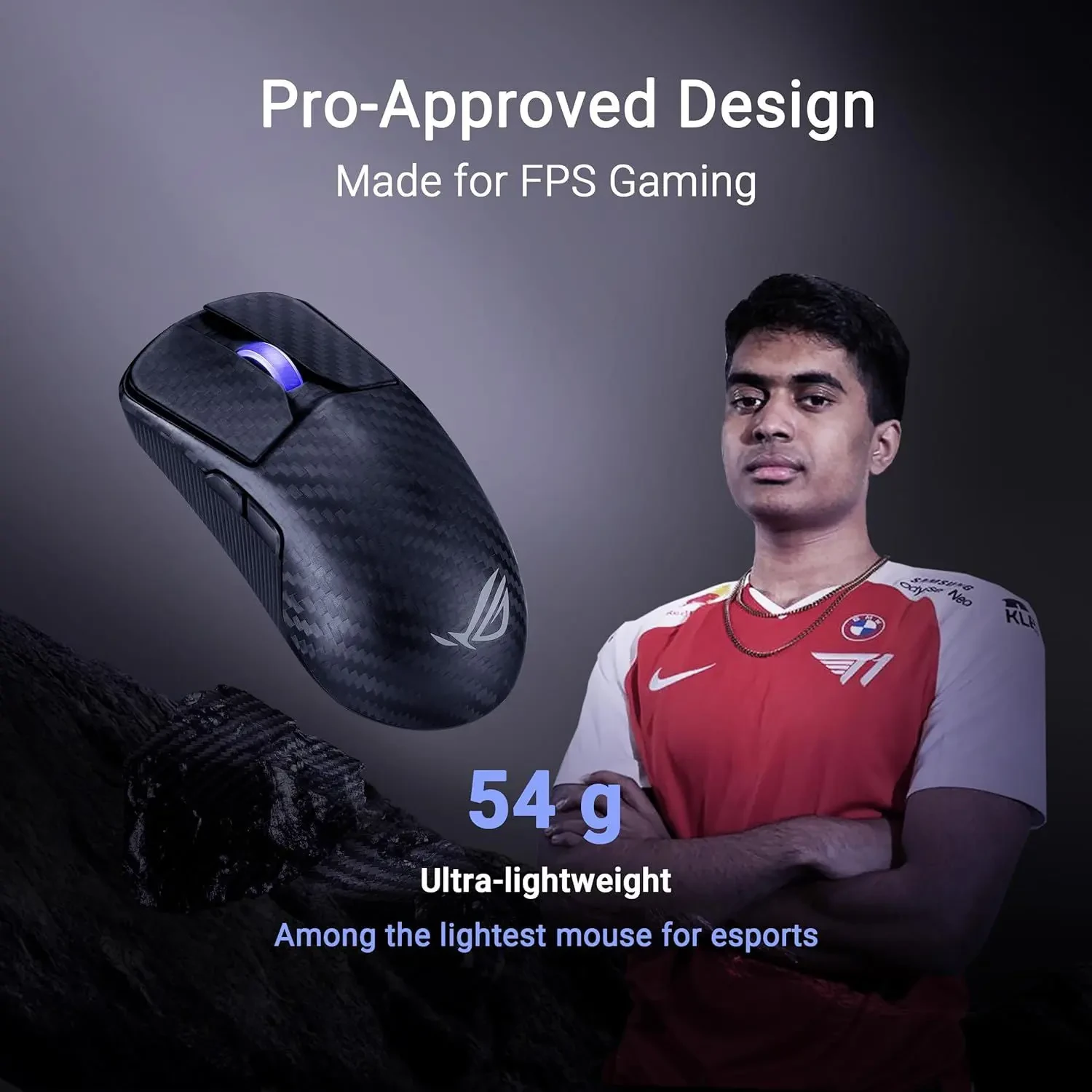 Asus Rog Harpe Ace Extreme Wireless Gaming Mouse, Carbon Fiber Build, 47g Lightweight, AimPoint Pro 42K Optical Sensor, Optical Micro Switches, ROG Polling Rate Booster, Esports & FPS Gaming, Black - Image 5