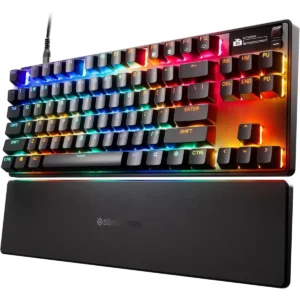 SteelSeries Apex Pro TKL Gen 3 Mechanical Gaming Keyboard: OmniPoint 3.0 HyperMagnetic Switches, Adjustable Actuation, Rapid Trigger, Game-Ready Presets, Protection Mode, Rapid Tap/SOCD, RGB, PBT Keycaps, USB-C