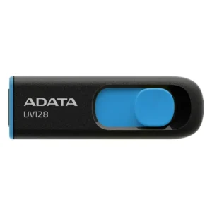 Adata UV128 32GB USB 3.2 Retractable Capless Flash Drive, Blue
