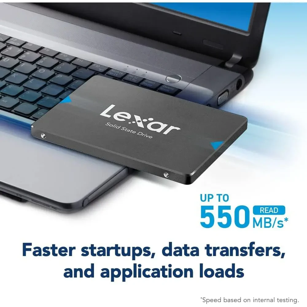 Lexar NQ100 480GB SSD 2.5 Inch SATA III Internal Solid State Drive, Up to 550MB/s Read, Gray - Image 3