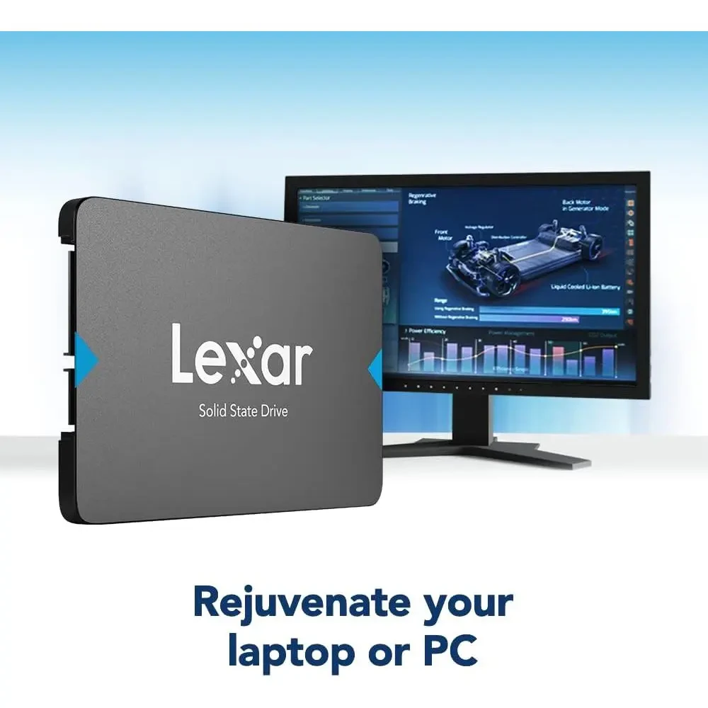 Lexar NQ100 480GB SSD 2.5 Inch SATA III Internal Solid State Drive, Up to 550MB/s Read, Gray - Image 4