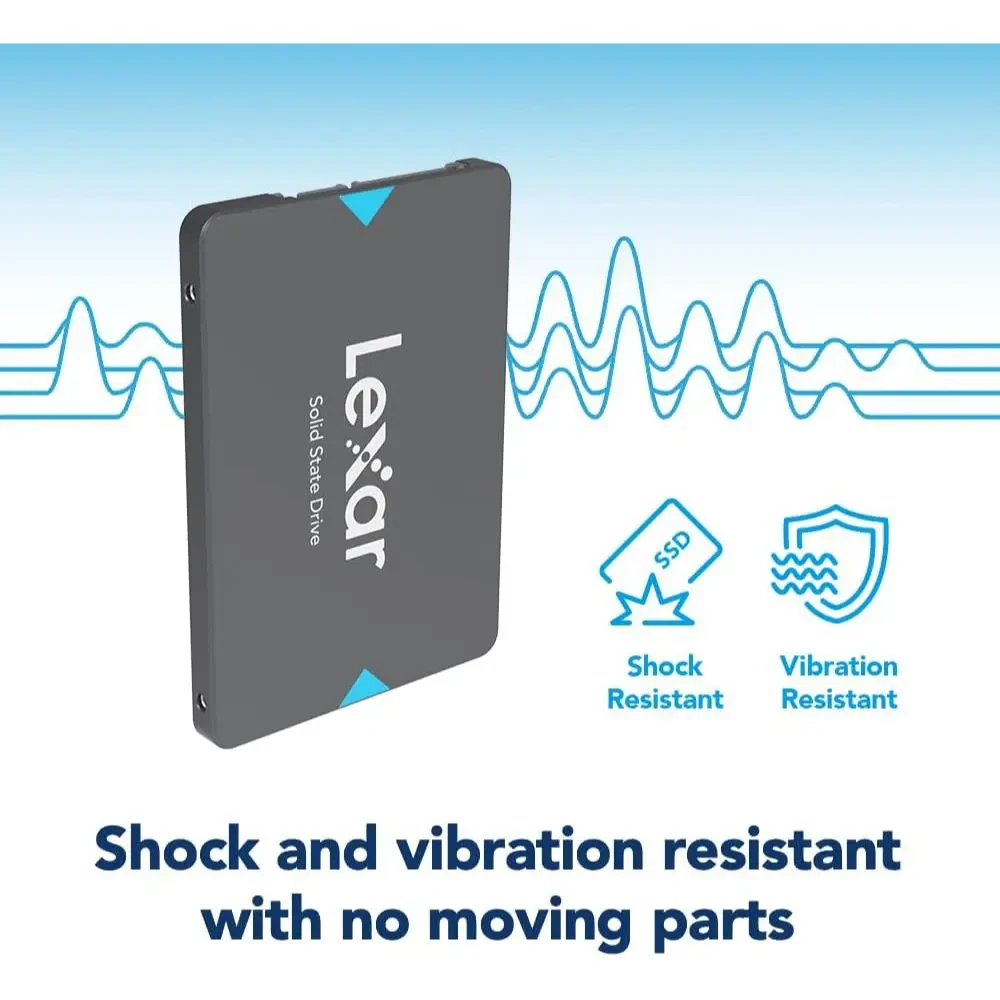 Lexar NQ100 480GB SSD 2.5 Inch SATA III Internal Solid State Drive, Up to 550MB/s Read, Gray - Image 6