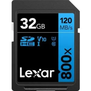 Lexar 32GB High-Performance 800x UHS-I SDHC Memory Card Blue Series