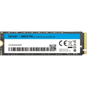 Lexar NM610 PRO 500GB SSD, M.2 2280 PCIe Gen3x4 NVMe 1.4 SSD Internal, Up to 3300MB/s Reading, 1700MB/s Write, 3D NAND Flash Drives for Notebook, Desktop, PC
