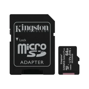 Kingston Canvas Select Plus 64GB microSDHC Card - Up to 100MB/s, A1 Class10 UHS-I, with Adapter, microSD Memory Card