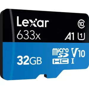 Lexar High-Performance 633x 32GB microSD Card, UHS-I, C10, U1, A1, Full HD, 4K, Up To 100MB/s Read Memory Card, for Smartphones, Tablets, and Action Cameras