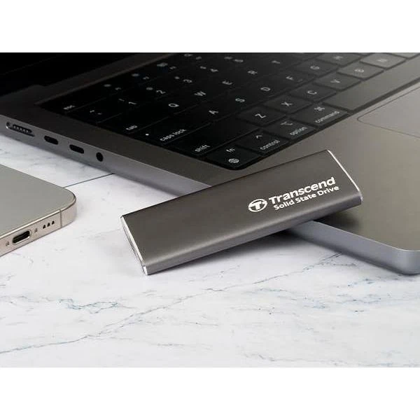 Transcend ESD265C 1TB External Solild State Drive, Portable SSD, Slim & Sleek Lightweight, Aluminum casing, Up to 1050 MB/s,Type A and C - Image 3