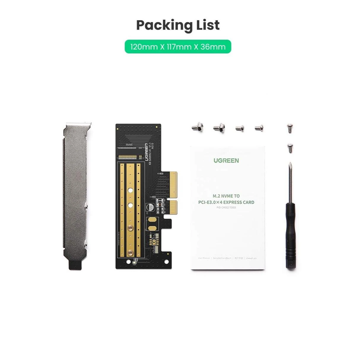 Ugreen M.2 NVME to PCI Express 3.0 x4 Adapter Card, Support M Key Solid State Drive Type 2280 2260 2242 2230 Converter to Desktop PCI Express - Image 8