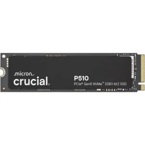 Crucial P510 1TB PCIe Gen5 NVMe SSD, Up to 11,000MB/s, TLC NAND, Laptop & Desktop (PC) Compatible, for Gamers & Creatives, Solid State Drive