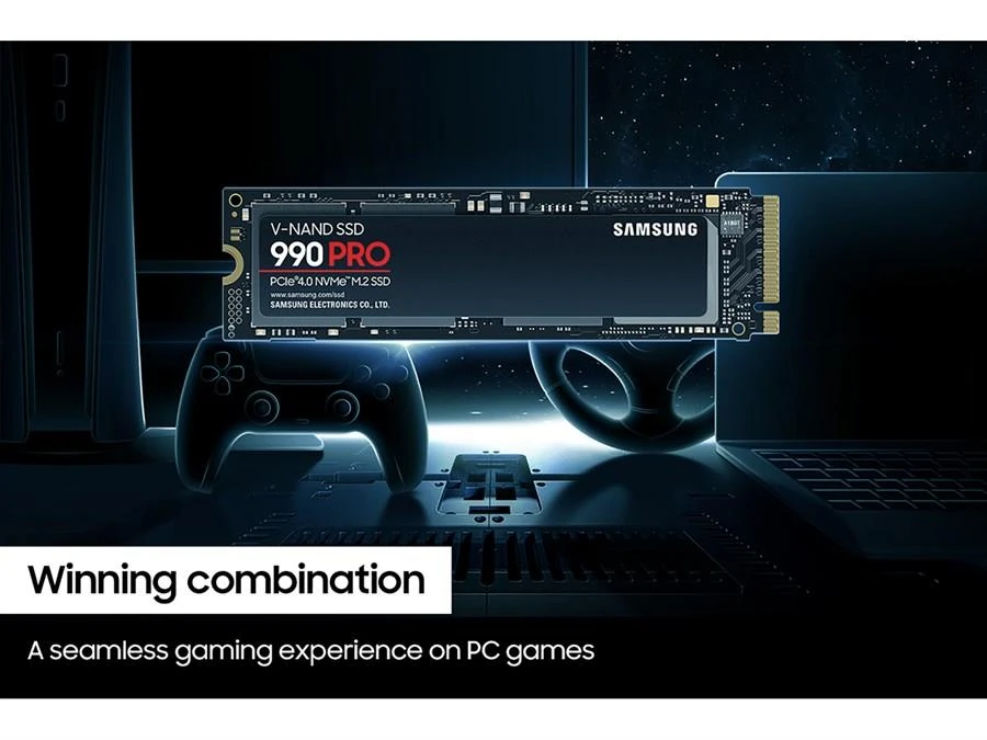 Samsung 990 PRO 1TB SSD PCIe 4.0 M.2 2280 Internal Solid State Hard Drive, Seq. Read Speeds Up to 7,450 MB/s for High End Computing, Gaming, and Heavy Duty Workstations - Image 2