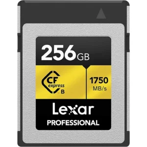 Lexar Professional CFexpress 256GB Type-B Memory Card, Up To 1750MB/s Read, Raw 4K Video Recording, Supports PCIe 3.0 and NVMe