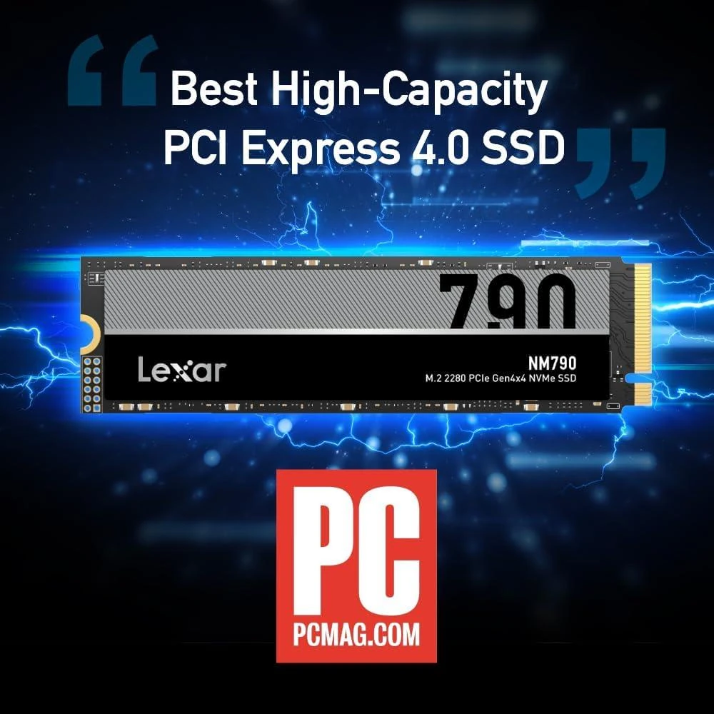 Lexar NM790 4TB SSD PCIe Gen4 NVMe M.2 2280 Internal Solid State Drive, Up to 7400/6500 MB/s Read/Write, Compatible with PS5, for Gamers and Creators, Black - Image 5