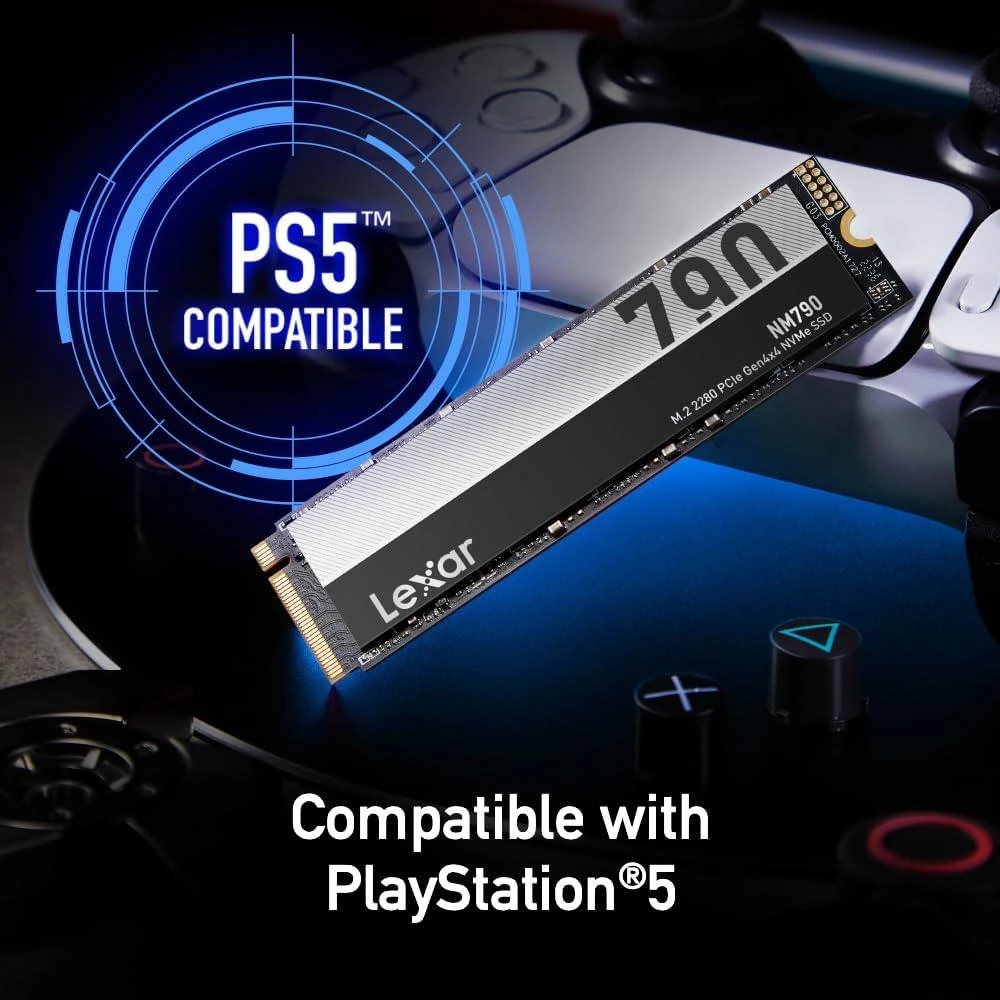 Lexar NM790 4TB SSD PCIe Gen4 NVMe M.2 2280 Internal Solid State Drive, Up to 7400/6500 MB/s Read/Write, Compatible with PS5, for Gamers and Creators, Black - Image 6