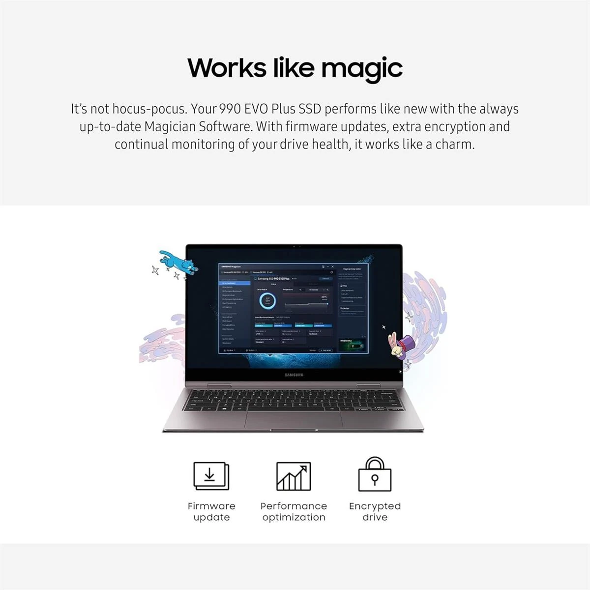 Samsung 990 EVO Plus 4TB SSD, PCIe Gen 4x4 | Gen 5x2 M.2 2280, Speeds Up-to 7,250 MB/s, Upgrade Storage for PC/Laptops, HMB Technology and Intelligent Turbowrite 2.0 - Image 5