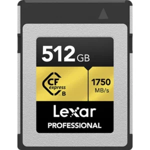 Lexar Professional CFexpress 512GB Type B Memory Card, Up To 1750MB/s Read, Raw 4K Video Recording, Supports PCIe 3.0 and NVMe