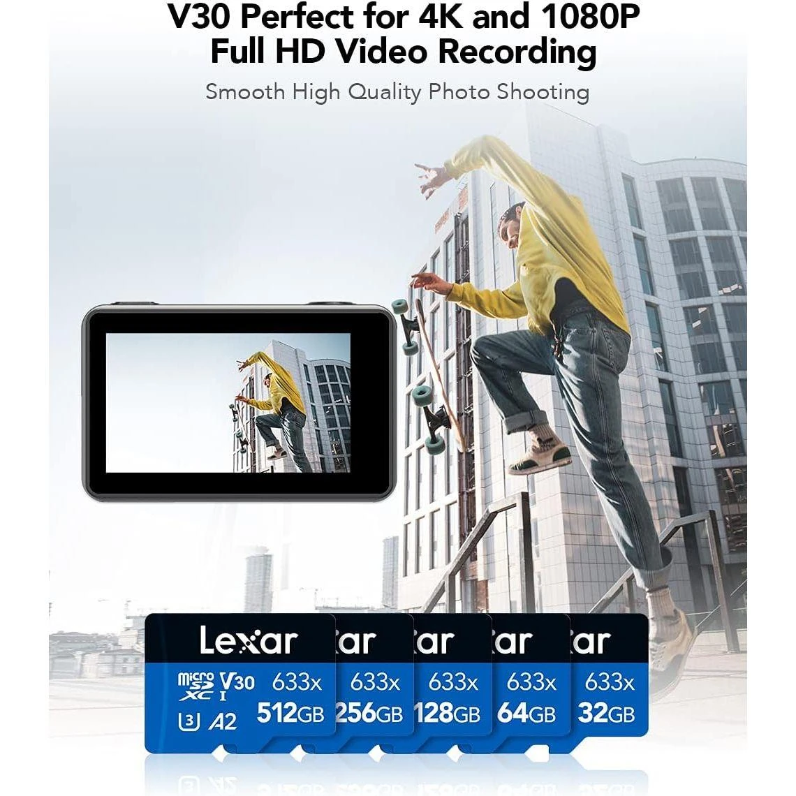 Lexar High-Performance 633x 128GB microSD Card w/ Adapter, UHS-I, C10, U1, A1, Full HD, 4K, Up To 100MB/s Read Memory Card, for Smartphones, Tablets, and Action Cameras - Image 7