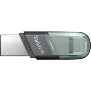 SanDisk 64GB iXpand USB Flash Drive Flip for iPhone - Sea Green
